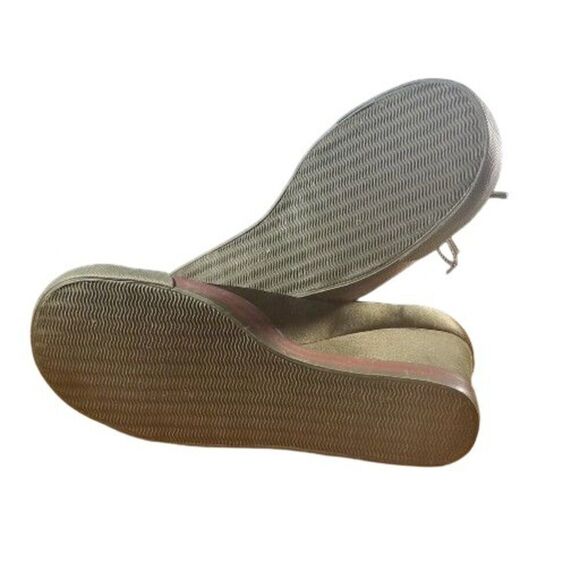 Chinese Laundry Wedge Women Sz 8.5 Olive‎ Green Lace Up Boho Everyday - Picture 7 of 7